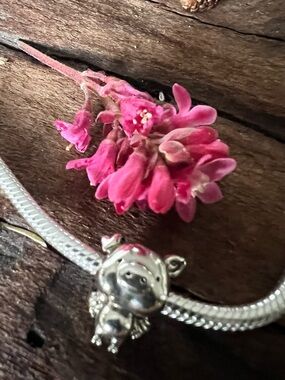 Authentic Pandora Charm Pippo the Flying Pig Bread Animal Love Wings